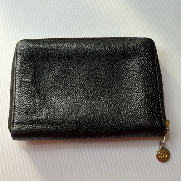 Chanel Black Quilted CC Timeless Zip Around Wallet - Picture 2 of 11